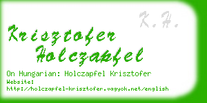 krisztofer holczapfel business card